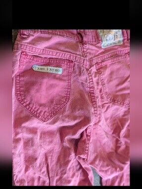 Vintage 70s Fresh Squeeze Dark Wash High-Waisted Hot Pink Denim Size 3